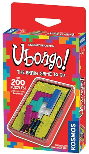 Thames & Kosmos - Ubongo! Brain to Go - Level: Anfänger - Einzigartiges Puzzlespiel - 1 Spieler - Strategie-Brettspiele für Erwachsene & Kinder, ab 8 Jahren, 696187