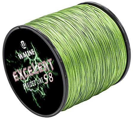 Waline Super Strong 300m 500m PE Geflochtene Angelschnur 8 Stränge Multifilament Angelschnur 20lb-80lb Meeresfischen Geflochtene Schnur (Armeegrün, 40lb/0.28mm/ 500m(547yds))
