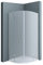 doporro Duschkabine 100x100 viertelkreis Dusche Duschabtrennung inkl. flache-Duschwanne ESG-Sicherheitsglas Satiniert Easy-Clean-Beschichtung Ravenna02VS