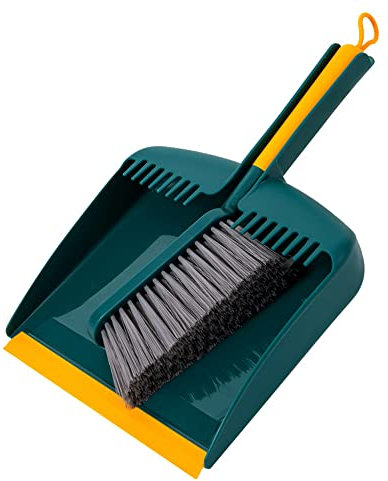 Kehrschaufel Set，Handfeger und Schaufel Kehrblech und handfeger Besen und kehrschaufel Kehrgarnitur，mit Schaberkante, Aufhängeöse, Gummilippe