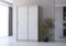 Fabryka Mebli Idźczak Kleiderschrank, Wohnzimmerschrank - Sonoma, Weiß Schwebetürenschrank, Schlafzimmerschrank - ‎61 x 120 x 200 cm - Schrank für Schlafzimmer, Wohnzimmer, Garderobe, modern
