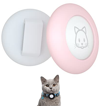 SimpleThings 2022 Kompatibel med Apple Airtag Katthalsbandshållare, 2 st Vattentäta Skyddsfodral - Liten Storlek för Husdjurshalsband (Inom 1 cm)