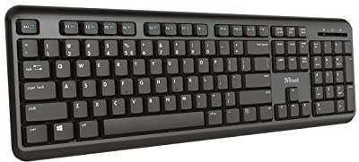 Trust TK-350 Silent Wireless Keyboard Spill-resistant RF inc USB Nano Dongle