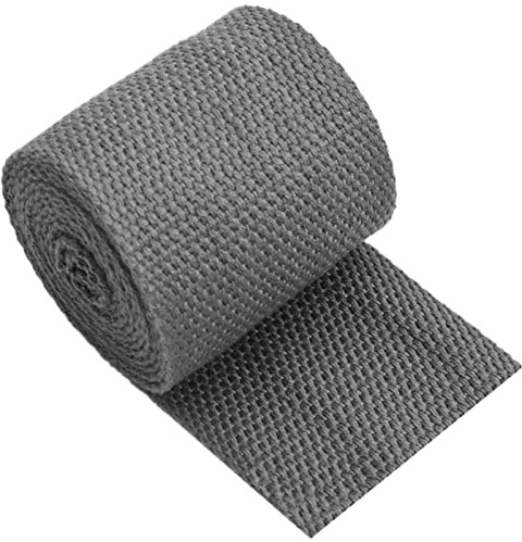 Vävband - Klädselväv - bomullsväv för väskremmar handtag 20 mm 25 mm 38 mm 50 mm bred, Grå, 50MM x 5Yard
