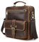 Contacts Umhängetasche Herren Schultertasche 13 Zoll Herrentasche Kuriertasche echtes Leder für Arbeit Schule Reise
