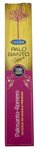 ULLAS Palo Santo Series - Premium Masala Incense - Hecho en India - Sostenible (Palo Santo y Romero)