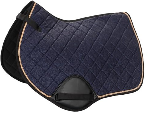 Start Seville - Pferde Schabracken, Satteldecke Pferd, Barockschabracke inkl. Zierkordel, Warmblut Schabracke Pferd für Dressur (DR) & Vielseitigkeit (VS) (Dunkelblau, Vielseitigkeit)