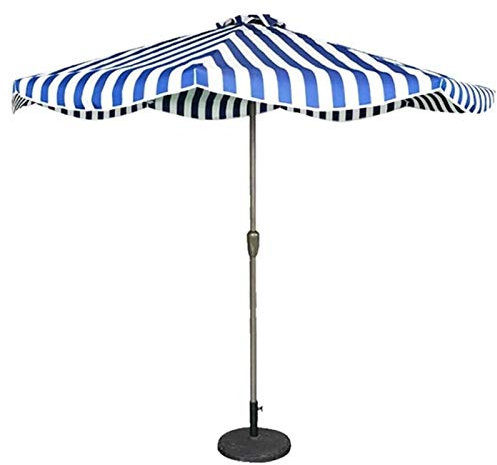 KLLJHB Sonnenschirme für den Außenbereich, 9 Fuß/2,7 m, gestreifter Sonnenschirm für den Außenbereich, für Garten, Terrasse, Hinterhof und Pool, Sonnenschutz Uv50+, 5 Farben (gelb und gelb).