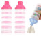 2 Stück 5-lagiger Baby-Milchpulver-Spender, Milchpulver-Töpfe, Milchpulver-Spender, tragbarer Milchpulver-Formel-Spender, Behälter, Topfbox, Milchdosen, Snack-Aufbewahrungsbox für Reisen (Rosa + Rosa)