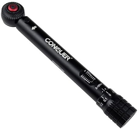 CONQUER Mini Torque Wrench 1/4 Drive (3–16 Nm) – [Tool Only] Click-Type Bicycle Repair Kit for Carbon Road & MTB – Portable 72-Tooth Ratchet Stick for Motorcycle & Gunsmith Maintenance