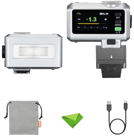 Godox iT30Pro O iT30Pro-O con Zapata, Flash táctil TTL para cámara Olympus Panasonic, GN15, Tiempo de Recarga de 1,5 s, HSS 1/8000, batería integrada inalámbrica de 2,4 G (Plateado)