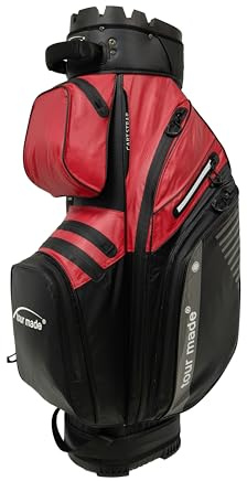 Tour Made Golfbag vattentät för män och kvinnor I inget racketflick tack vare organiseringen I genomgående racketbanor till marken (D1-svart-röd)