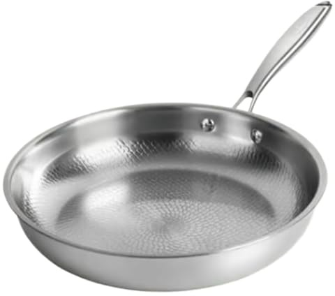 Generico Sartén | antiadherente – Sartenes de cocina de titanio martillado – Para la cocción sobre placa de cocción de tortitas de huevos, pescado, filete y para el desayuno