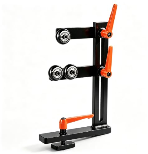 YUCHENGTECH Soporte Fijo para Torno de Madera | Estructura Central en Forma de L para Tornos de Madera con Tres Ruedas Ajustables para Tornos de Madera de Hasta 30 cm