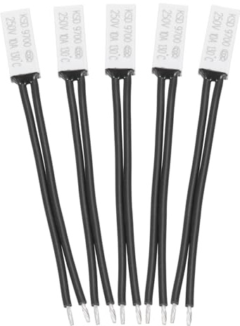QUARKZMAN 5 st termostat KSD9700 130°C/266°F normalt stängd termostatbrytare termostatskydd N.C 10A 250V plasttemperaturregulator