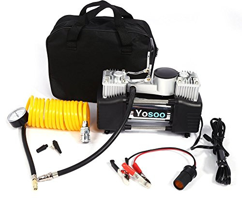 Yosoo Mini däckpumpkompressor, 150 PSI DC digital kompressor Bärbar elektrisk kompressor Bil Motorcykel Cykelluftpump med mätare DC 12V