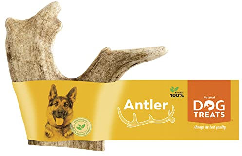Natural Dog Treats – Corna di Cervo 100% Naturale per Cani, Snack Masticativo Ecologico e Durevole per la Cura dei Denti – Taglia L
