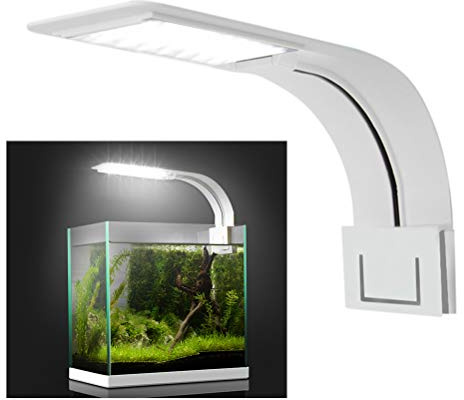 Hihey Lámparas de Acuario LED 10W LED de luz de Acuario 24 LED Lámpara de iluminación de Tanque de Peces con Potente Clip para Acuario, cisternas, rocosas (luz Azul y Blanca)