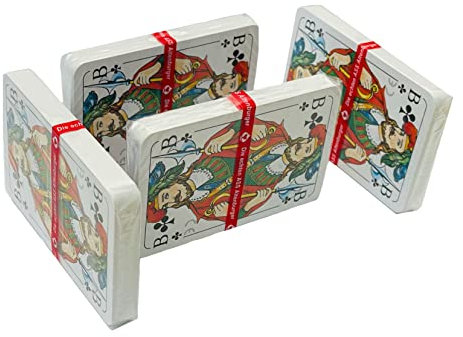 ASS Altenburger Spielkarten Skatspiel Skat Kartenspiel 32 Karten Französisches Bild 4er Pack