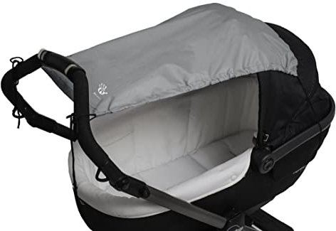 Altabebe (AL7010-10) Universal Sonnensegel mit UV Schutz 50+ für Kinderwagen Babywanne - reißfester Baby Sonnenschutz zum aufrollen - Farbe: hellgrau