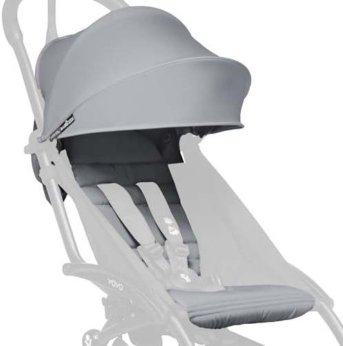 BABYZEN YOYO 6+ Colour Pack, Stone - Textiles Only: Seat Cushion, Matching Hood & Zipped Back Pocket - Requires YOYO2 Frame (Sold Separately)