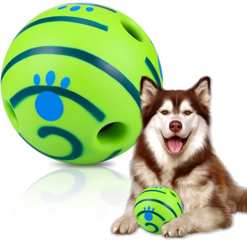 Oyifan Hundebälle, Hundespielzeugbälle, Giggle Balls Unzerstörbare Gummibälle mit Hoher Dehnbarkeit für Das Zahntraining, Robuste und Langlebige Feste Bälle für Kleine, Mittlere und Große Hunde