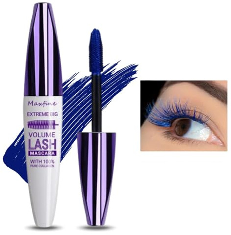 5D Volumen-Effekt Wimpernverlängerung Mascara - Wasserfest und Langanhaltend Mit Präziser Definition - Waterproof Eye Lashes Thick Curling #4 Blue