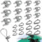 Abrazadera De Cable Abrazaderas De Cable De Acero Inoxidable 304, Conectores Forma De U Para Cables De Acero, Cables y Alambres (12 Abrazaderas De Cable De Acero&12 Guardacabos De Cable De Acero)
