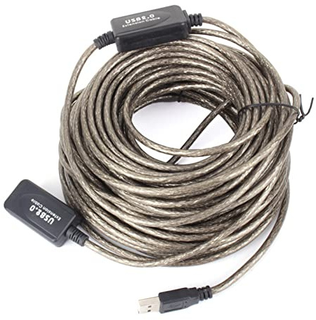USB-förlängningskabel, Hane Till Hona USB-kabel USB-förlängare 20M USB 2.0-förlängningskabel för USB-tangentbord, Mus, Flash-enhet