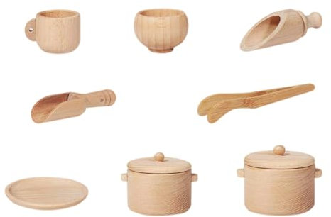 ibasenice Vaisselle Jouet Bois Jeu Cuisine Simulation Vaisselle Garçon Fille Pratique