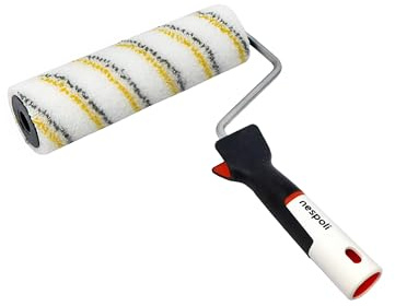 Nespoli - Rodillo para Pintura de 22 cm para Superficies Poco rugosas y Trabajos de Bricolaje, Rodillo de Pintura y fijación para Paredes Interiores, Mango ergonómico SoftTouch y cómodo – Aplicación