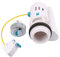 BQLZR Toilet Cistern Water-Saving Push Button Dual Flush Valve Draw Off Valve with Maximum Flexibility Fit for 60-75mm Drainage Holes