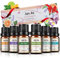 Janolia ätherische Öle( Weihnachtsedition), Reine Aromatherapie Fragrance Oil Diffuser Duftöl Set, 10ml (Minze, Lavendel, Zitronengras, Süßorange, Eukalyptus Teebaum)