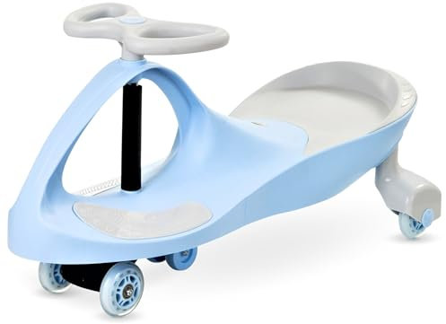 TWISTCAR Kinder 3+, TwistCar, Auto Kleinkinderfahrzeug, Spielzeugauto, Jungen & Mädchen, Auto Twist Car mit Lenker, Kautschuk Räder, Belastbar bis 120 kg, Blau LED