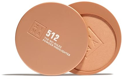3INA MAKEUP - The No-Rules Powder Highlighter 512 - Dorado - Polvo Compacto 3 en 1 Dorado Ojos Labios y Mejillas con Ácido Hialurónico y Ceramidas - Polvos Fórmula Ligera - Vegan - Cruelty Free