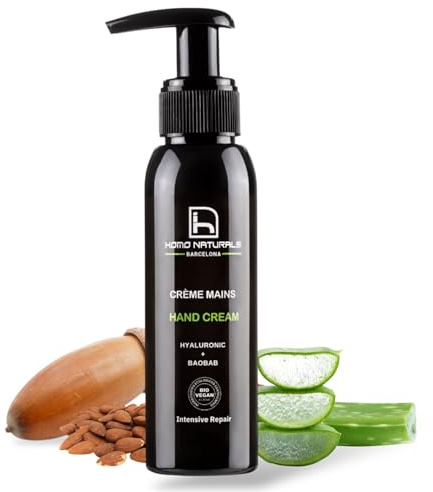 Homo Naturals Bio-Handcreme für Männer - Parabenfreie Handcreme 100% natürlich und biologisch - Zertifiziert Bio und Vegan 100ml