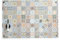 Pizarra magnética de cristal con efecto mosaico – Pizarra de nevera con rotuladores e imanes – Planificador de pared – 60 x 40 cm
