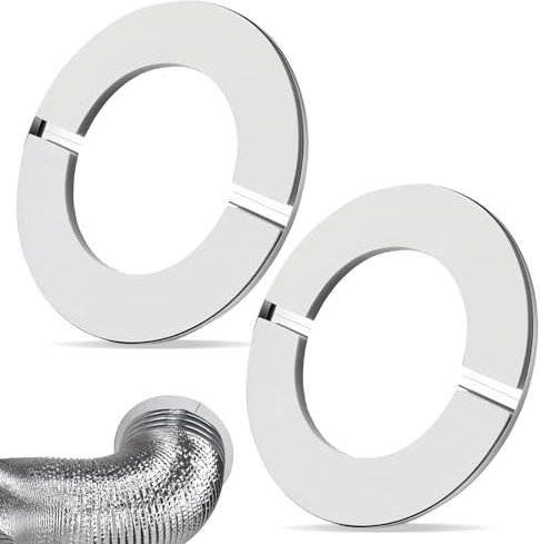BORDEAG Stainless Steel 160 mm Pipe Rosette, 2 Pieces, Split Pipe Covers, Exhaust Pipes Rosette, Chimney Attachment