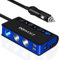OOWOLF Zigarettenanzünder Verteiler Ladegerät Adapter - QC 3.0 Auto 3 Fach 180W 12V / 24V KFZ Verteiler Steckdose mit Voltmeter Schalter für GPS Dash Cam Telefon Tablet