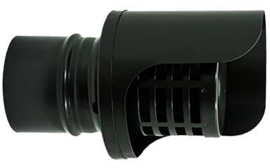 ALLINOX Terminale Acciaio Nero Stufa a Pellet Comignolo Scarico Fumi Orizzontale Per Canna Fumaria Fumaiolo Innesto Maschio (DN 80)