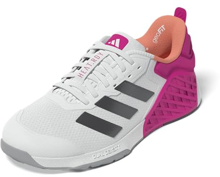 Adidas Women's Dropset 3 Training Sneaker, Grey/Shock Pink/Semi Coral Fusion, 9 UK