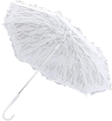 Spetsparaply, Bröllopsspetsparasoll Brudparaply Vintage Paraply Vit