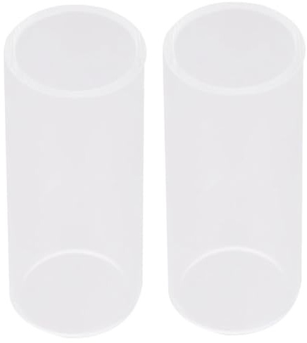 CHICAMPERA 2pcs Glass Guitar Slides Finger Bottleneck 2.8cm Organic Glass Long Ring for Acoustic and Electric Guitar Accessories