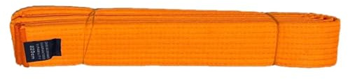 BOJHGO Bomull Taekwondo bälte uniform svart/röd/grön/gul färgade rankningsbälten färgglada 2,2/2,8 m udo Jiu jitsu standardband karate, Orange-220 cm, en storlek