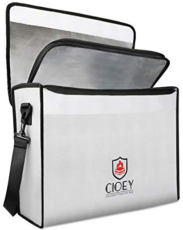 Fireproof Document Bag - Fireproof Box [Thermal Insulated] Fireproof Safety Boxes for Home Large Fireproof Bag Lockable Zipper Fireproof Safe Box Home Safes Fireproof Waterproof Fireproof Money Bag