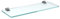 bijon Glasregal Glasablage Wandregal Glas Bad-Regal Glas Badezimmer Regal Badablage Ablageregal - 8mm Hartglas, 90 x 12 cm, Milchglas + Halterung G - Chrom Glanz Optik
