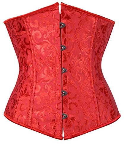 SxyBox Mujer Corset Steampunk Underbust Encaje Corsé Bustier para Halloween Carnaval Fiesta