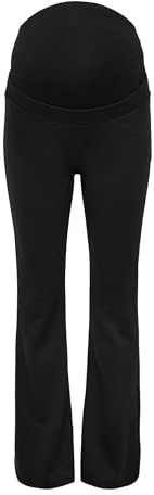 ONLY MATERNITY Pantalones para Mujer Olmfever Stretch Flaired JRS, Negro, L