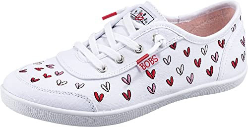 Skechers Damen BOBS B Cute Love Brigade Sports Shoes,Sneakers, White Multi Canvas, 37 EU