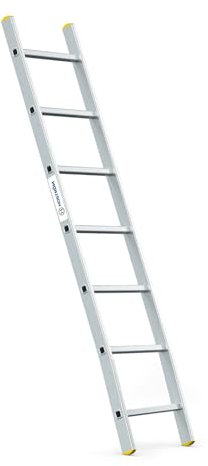 HOSTROM Echelle Simple StablePro 7 marches en Aluminium, légère et Durable, Hauteur de Travail maximale 2,95m, Garantie 5 Ans, Charge maximale 150kg